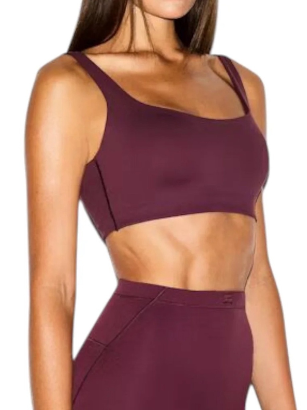 Nike x SKIMS Matte Scoop Neck Sports Bra in Currant Burgundy, Size Medium